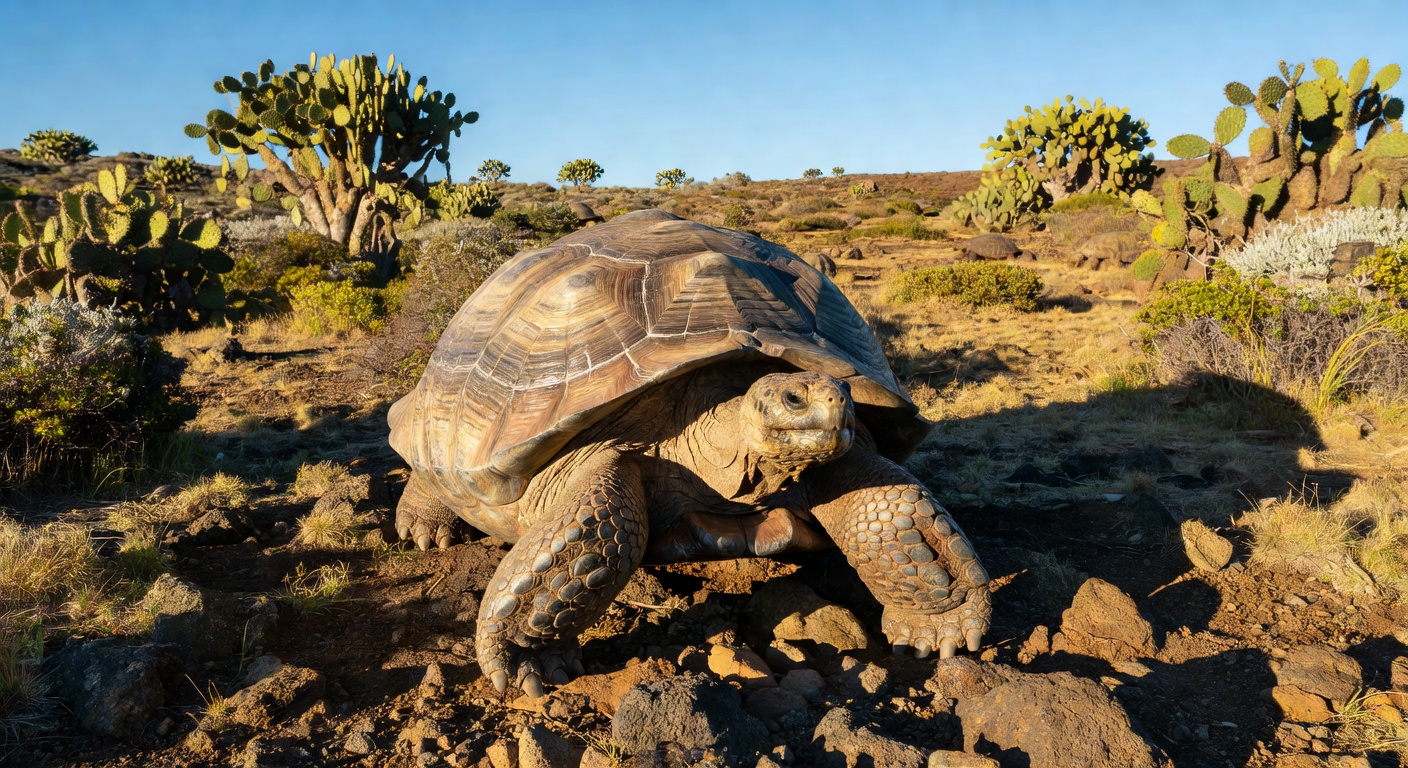 Tortue des Galápagos perdue